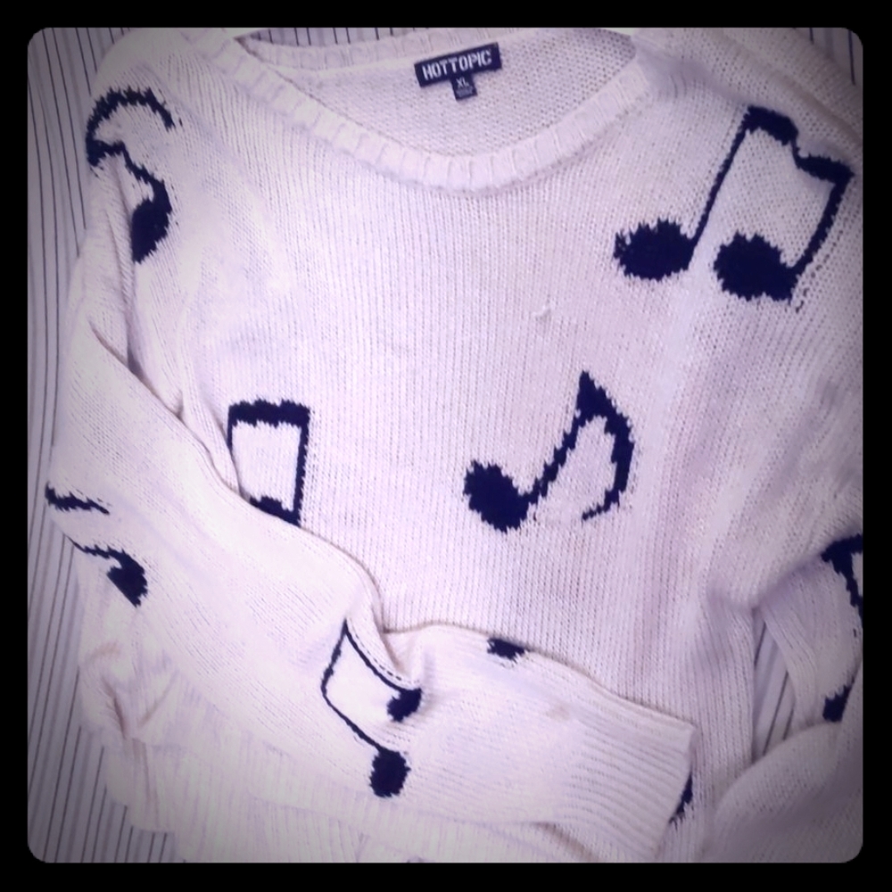 music note sweater